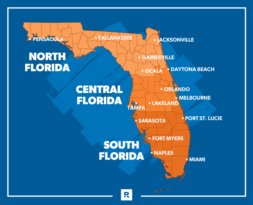 Florida Map by Regions