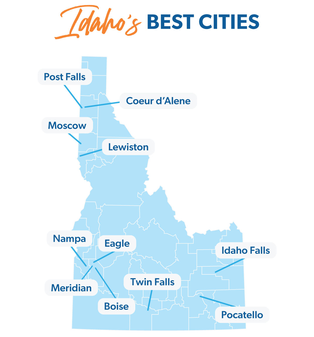 Idaho's Best Cities Map