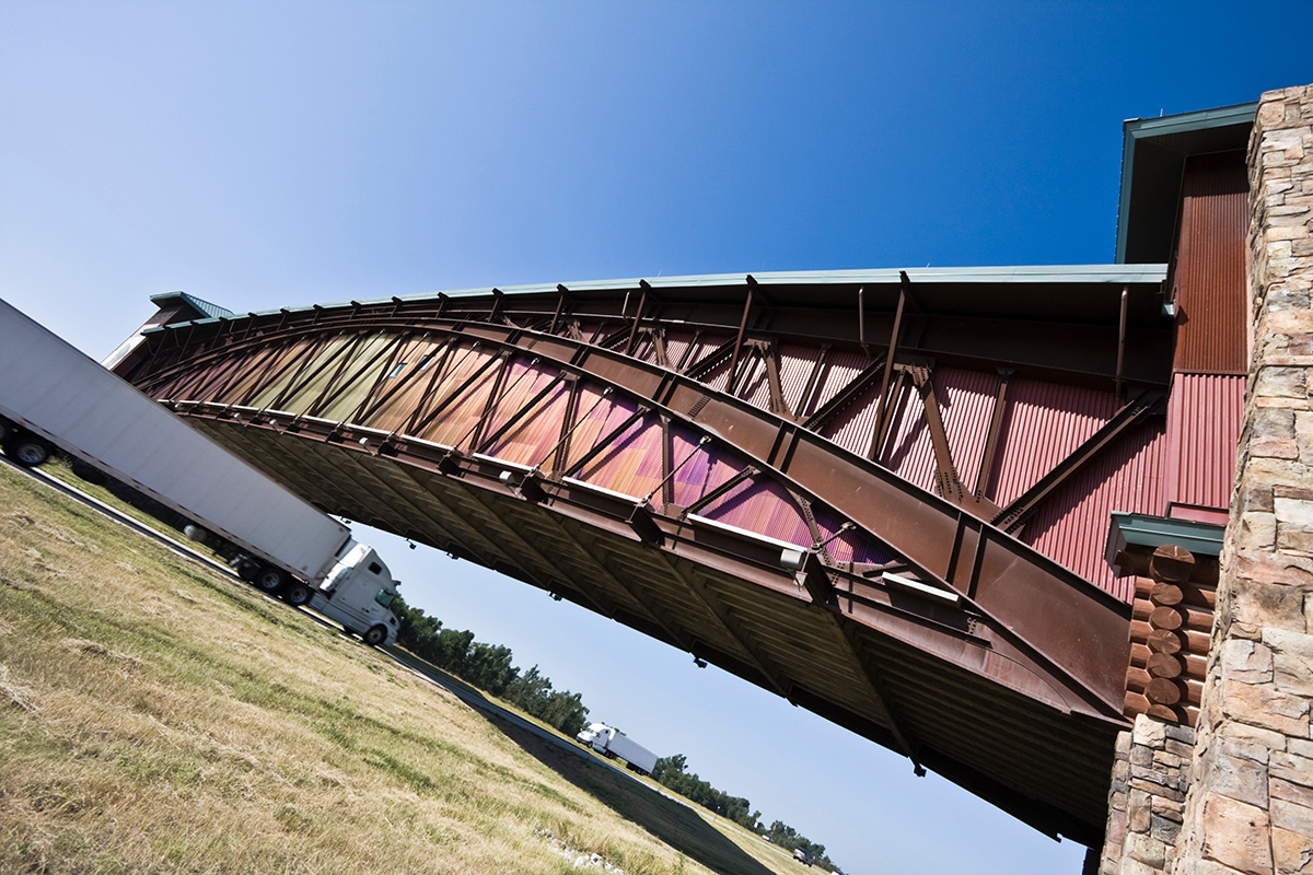 The Great Platte River Road Archway Monument over I-80 at Kearney.