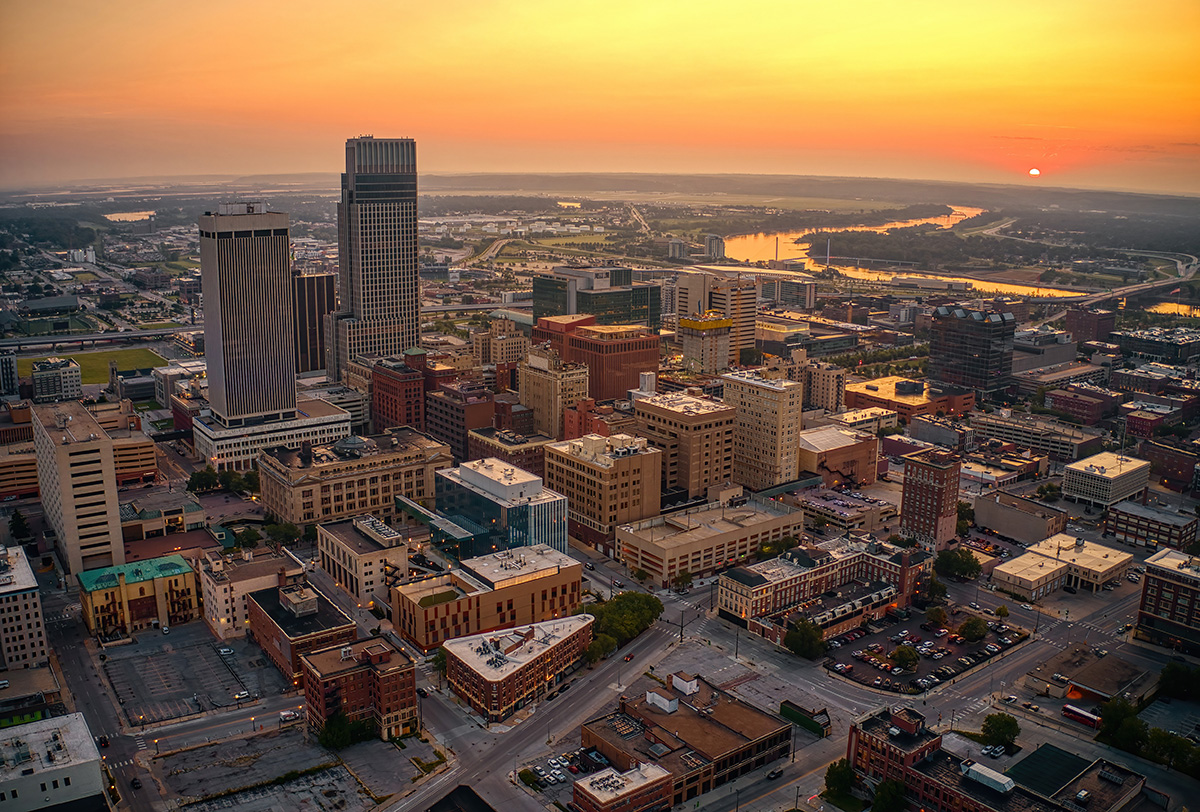 Photo of the Omaha skyline.
