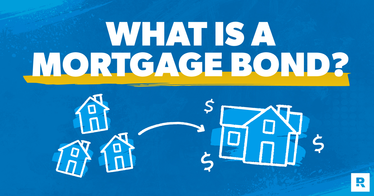 Illustration showing many home loans bundled together into a single mortgage bond