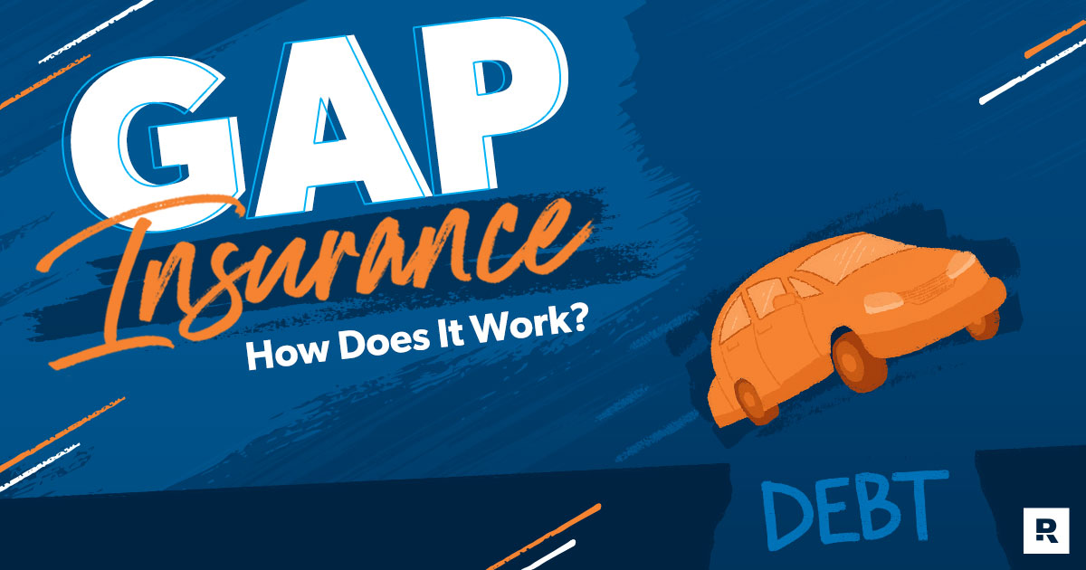 A graphic of a car showing how much gap insurance would cover.
