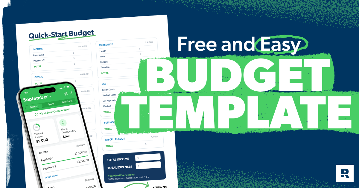 Free and easy budget template