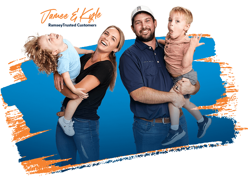 An image of a family who used Ramsey Trusted services