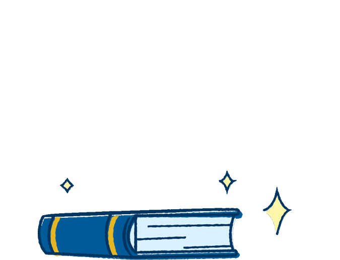 Illustration of Books, A Grad Cap, and a College Diploma Stacking