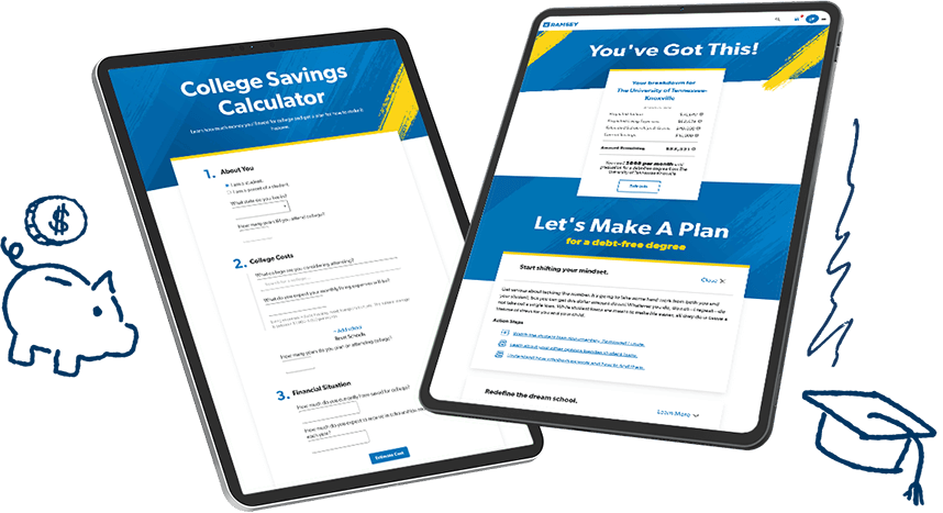 A tablet displaying a question in the Get Started Assessment