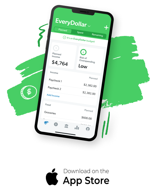 download the EveryDollar app in the Apple app store