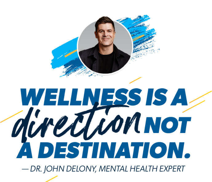 "Wellness is a direction, not a destination" —Dr. John Delony, Mental Health Expert