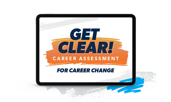 Image of the Get Clear Career Assessment - For Career Change on a tablet