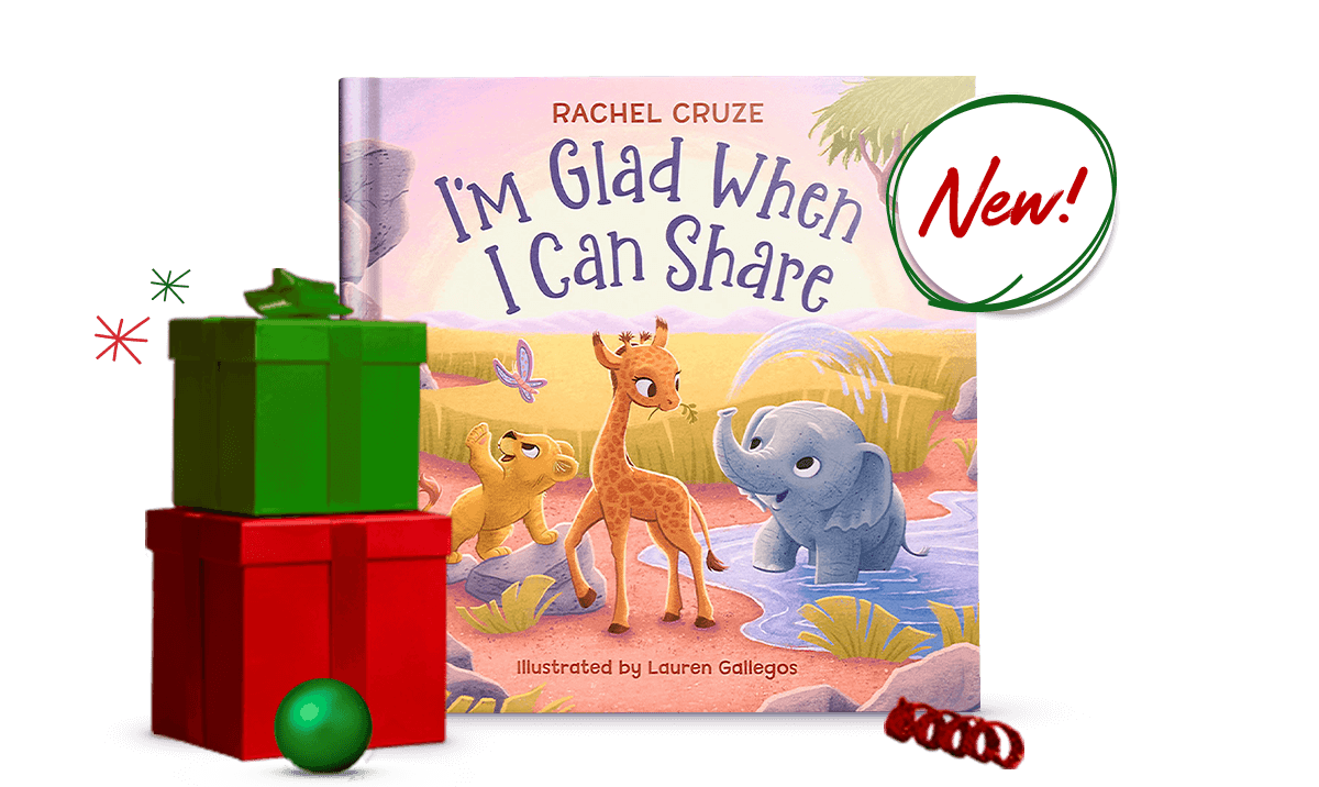 Image of the new kids book, I'm Glad When I Can Share, by Rachel Cruze. 