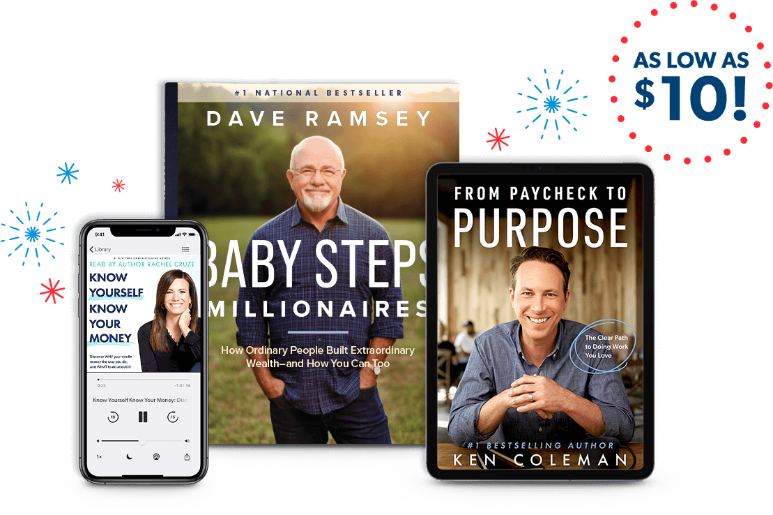 Image of Hardcover Baby Steps Millionaires, Ebook From Paycheck to Purpose, and Audiobook Know Yourself, Know Your Money for as low as $10!