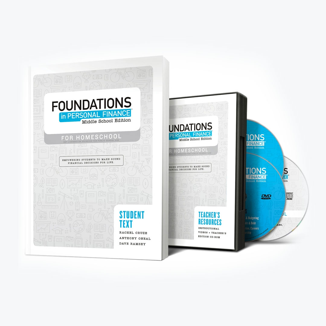 Foundations in Personal Finance Middle School Curriculum Teacher and Student pack product photo