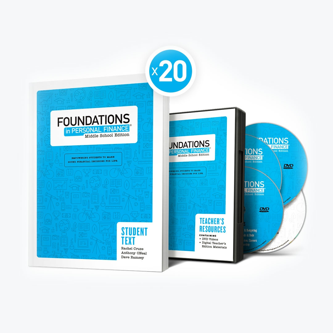 Foundations in Personal Finance: Middle School Edition Teacher Pack with 20 Student Texts