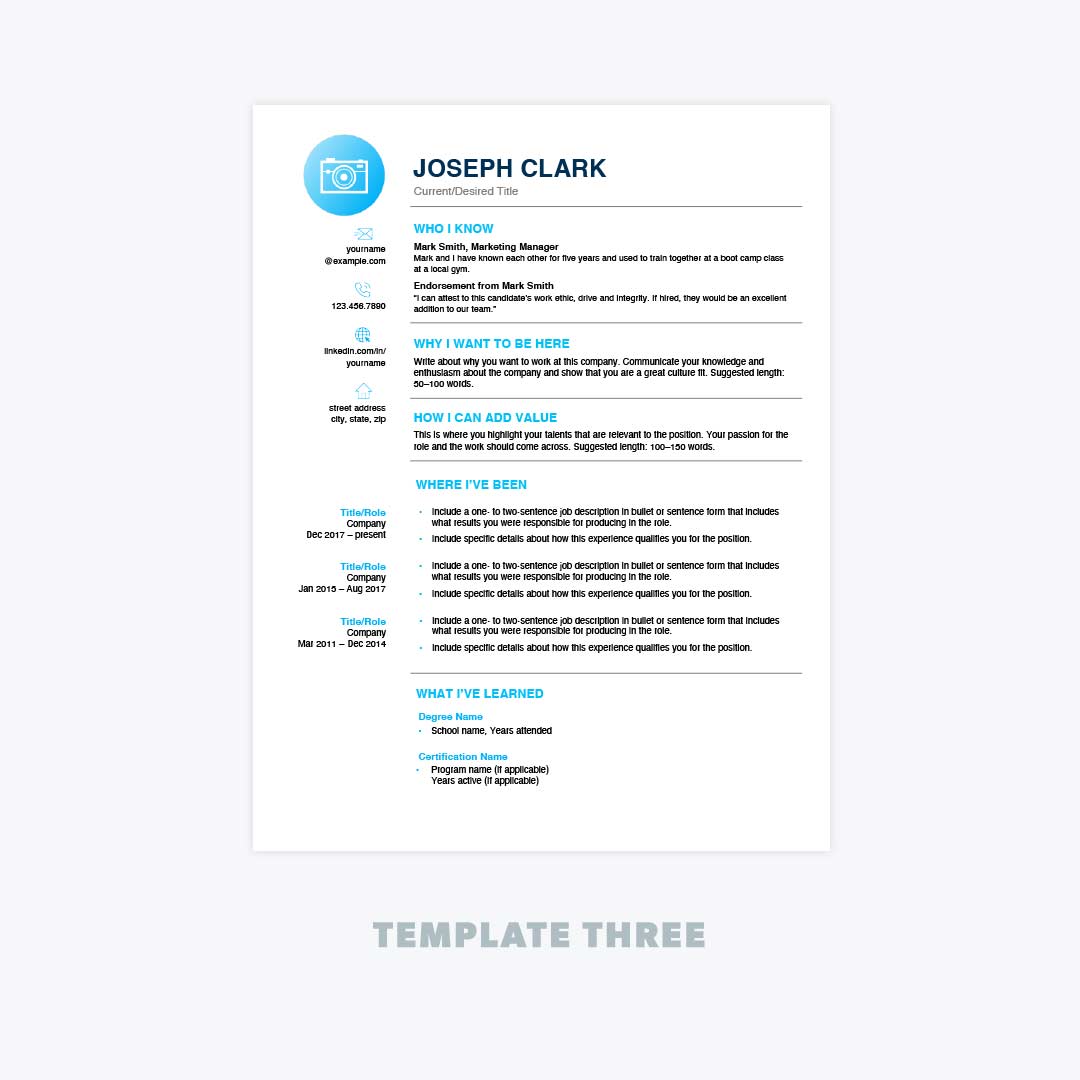 Ken Coleman Resumé Templates