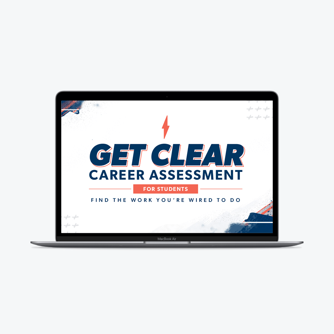 Get Clear Career Assessment for Students on a laptop