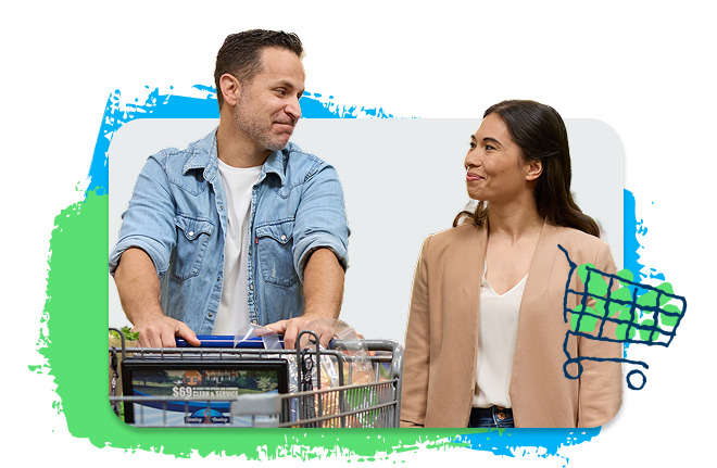 A women looking at her phone excited about money saving tips.